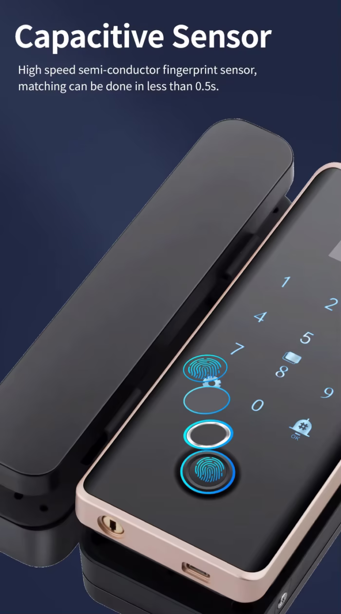 Lockomatic Glassico Smart Lock Best Smart Lock In India Free Smart Lock Installation Digital Lock Glass Door Lock