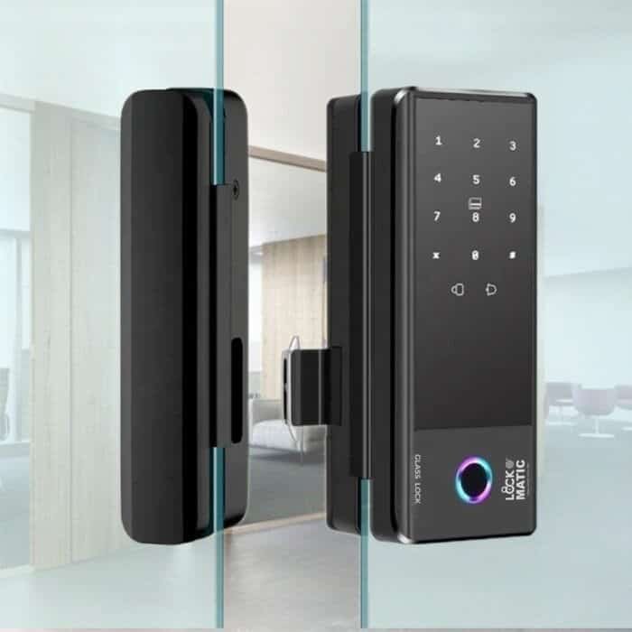 Lockomatic Glassico Smart Lock Best Smart Lock In India Free Smart Lock Installation Digital Lock Glass Door Lock