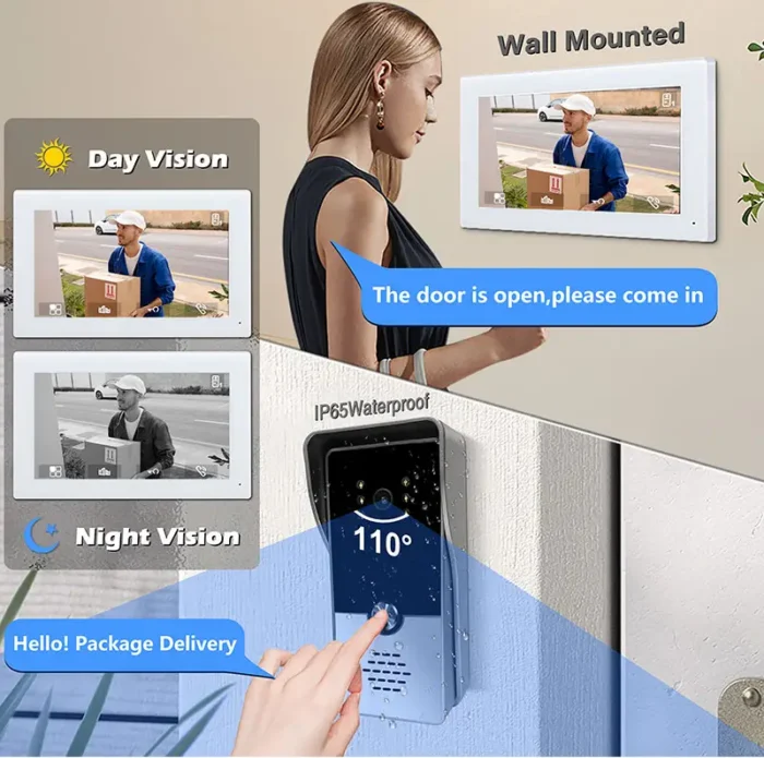 Lockomatic Best Video Door Phone In India Video Door Bell Wifi Door Bell