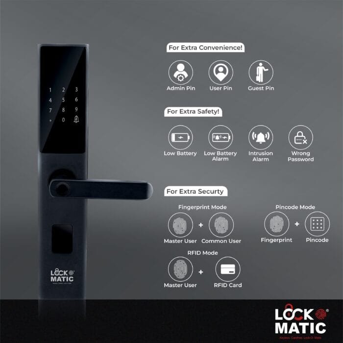 Lockomatic Thunder Smart Lock Best Smart Lock In India Free Smart Lock Installation Digital Lock